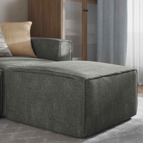Flash Furniture Bridgetown Luxury Modular Sectional Sofa, Ottoman Seat, Dark Gray IS-IT2231-OT-DKGRY-GG - main